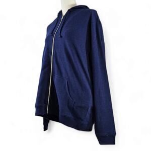 NWT Hill House The Teddy Zip Up Light Weight Jacket Sz. S Navy Blue